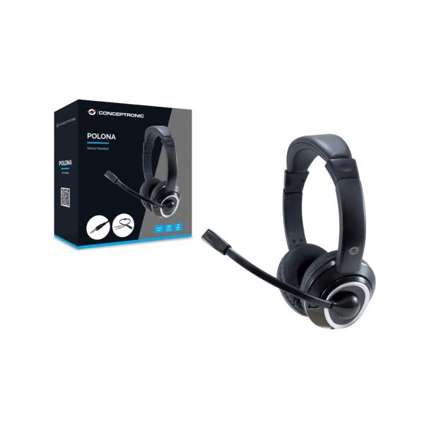 Auricular conceptronic polona02ba - jack 3.5mm - microfono - control volumen