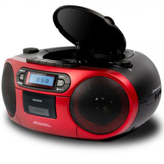 Aiwa BBTC-550RD Reproductor de CD portátil Negro, Rojo