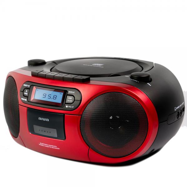 Aiwa BBTC-550RD Reproductor de CD portátil Negro, Rojo