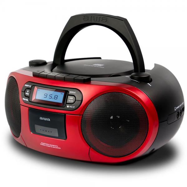 Aiwa BBTC-550RD Reproductor de CD portátil Negro, Rojo