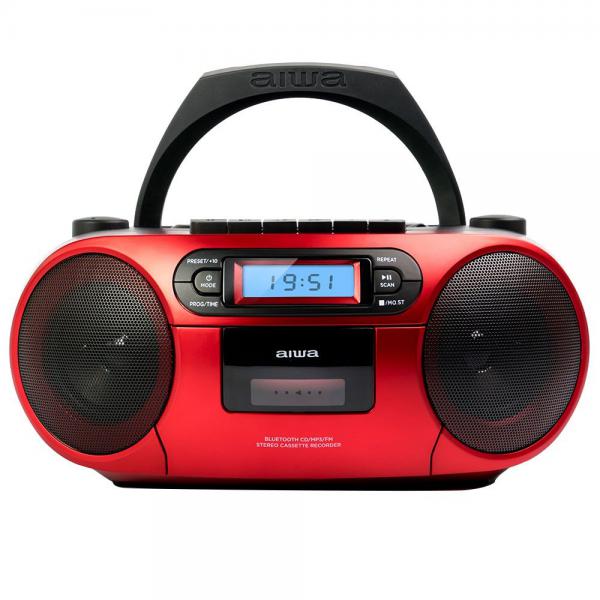 Aiwa BBTC-550RD Reproductor de CD portátil Negro, Rojo