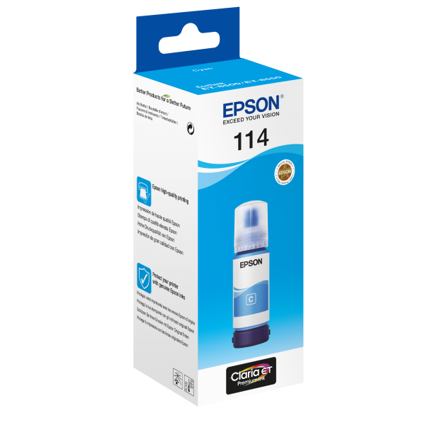 Epson 114 EcoTank Cyan ink bottle