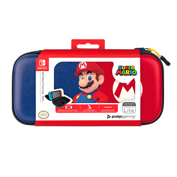 Pdp Slim Deluxe Travel Case Super Mario (azul/rojo) (lite) (Switch Funda) Pdp