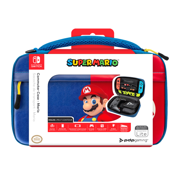 Pdp Commuter Case Super Mario (mario Azul Y Rojo) (lite) (Switch Funda) Pdp