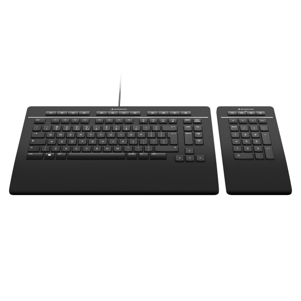 3dconnexion Keyboard Pro with Numpad teclado Oficina USB Negro