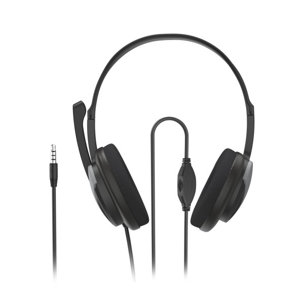 Hama "HS-P100 V2" Auriculares de oficina para PC, estéreo, negro