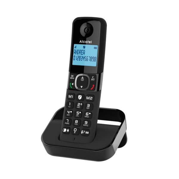 Alcatel F860 Teléfono DECT/analógico Identificador de llamadas Negro