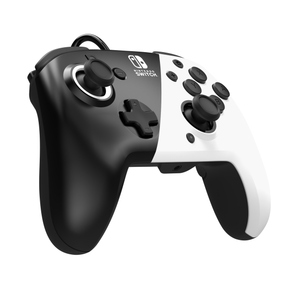 Pdp Faceoff Deluxe + Audio Wired Controller Black/white (negro/blanco) (oled) (Switch Mando) Pdp