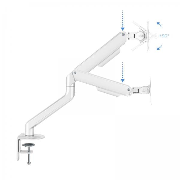 Tooq DB4032TNR-W soporte para monitor 81,3 cm (32") Abrazadera/Atornillado Blanco