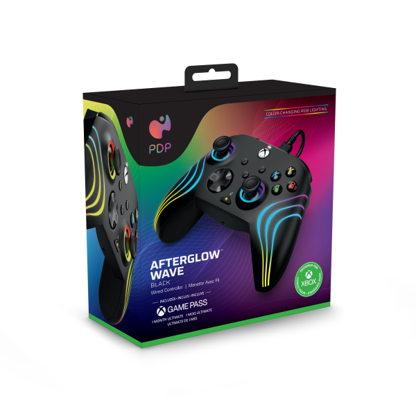 Pdp Afterglow Wave Wired Controller Black (negro) + Game Pass 1 Mes (xbone) (Xbox Series X Mando) Pdp