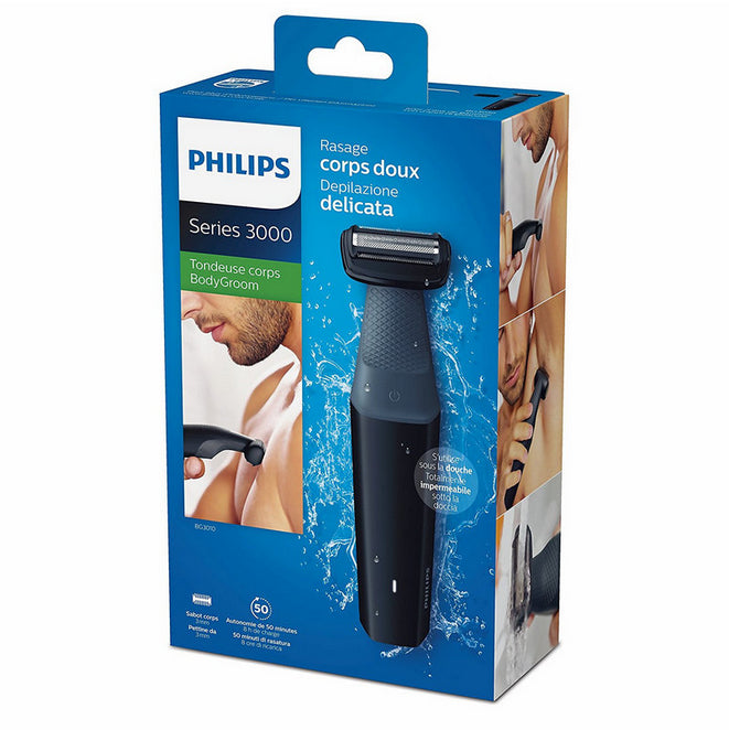 Afeitadora corporal philips bodygroom 3000 1 peine guia - 3mm - recorta - afeita - lavable - ducha