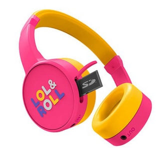 Auriculares micro energy sistem lol&roll pop rosa supraural - bt 5.1 - jack 3.5mm - multiplataforma