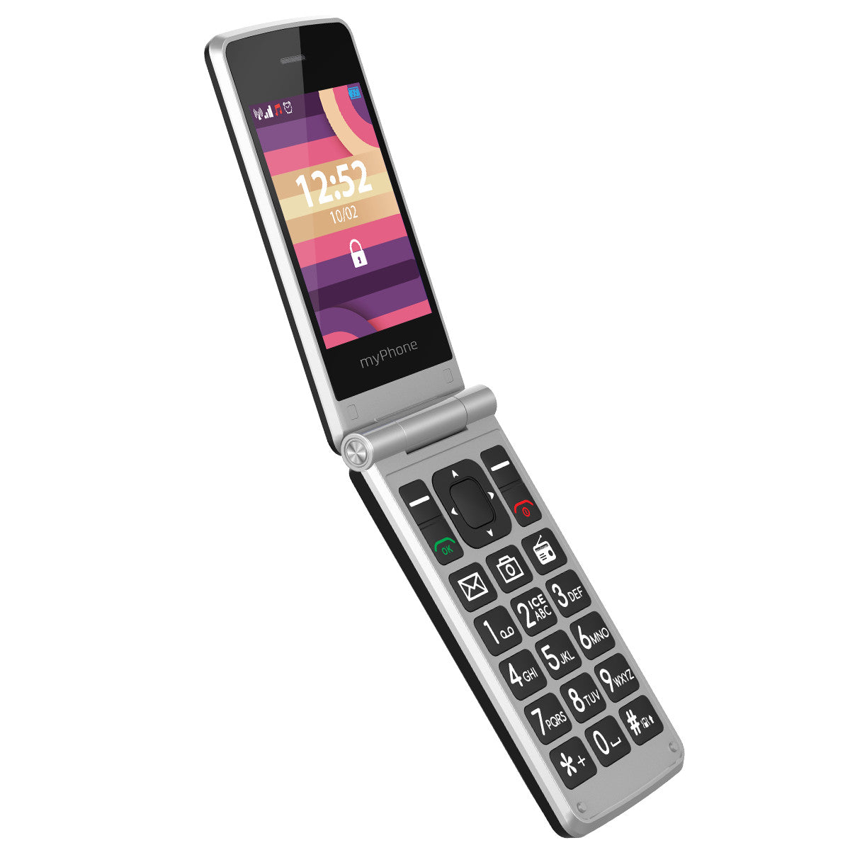 Telefono movil myphone tango lte black - silver - 2.4 pulgadas - 2mpx - 4g - negro y plateado