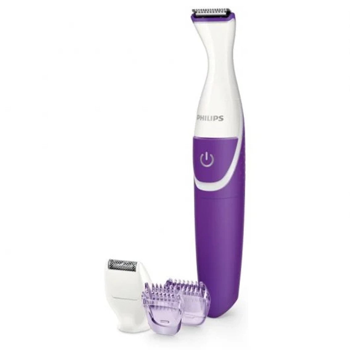 Depiladora perfiladora philips essential morado lavable - seco - 2 peines - cepillo de limpieza