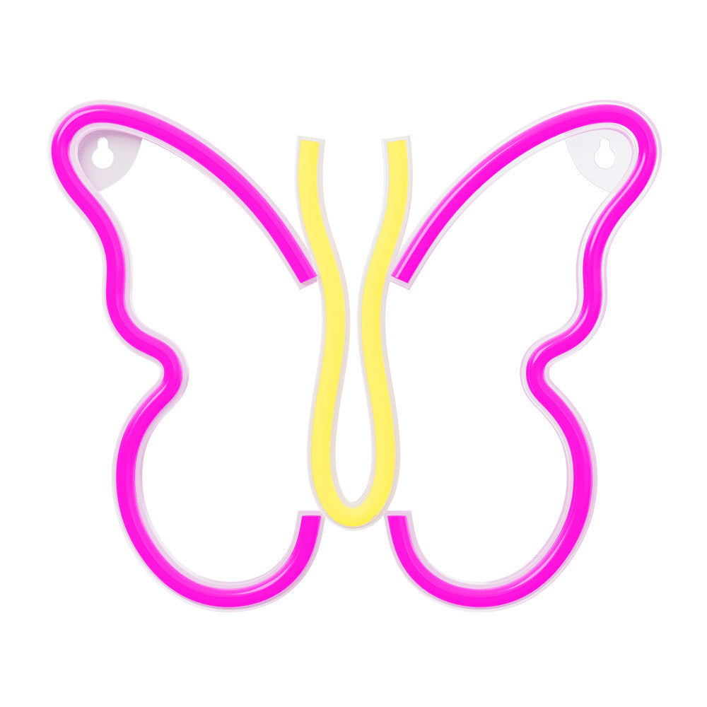 Lampara forever neon led butterfly pink