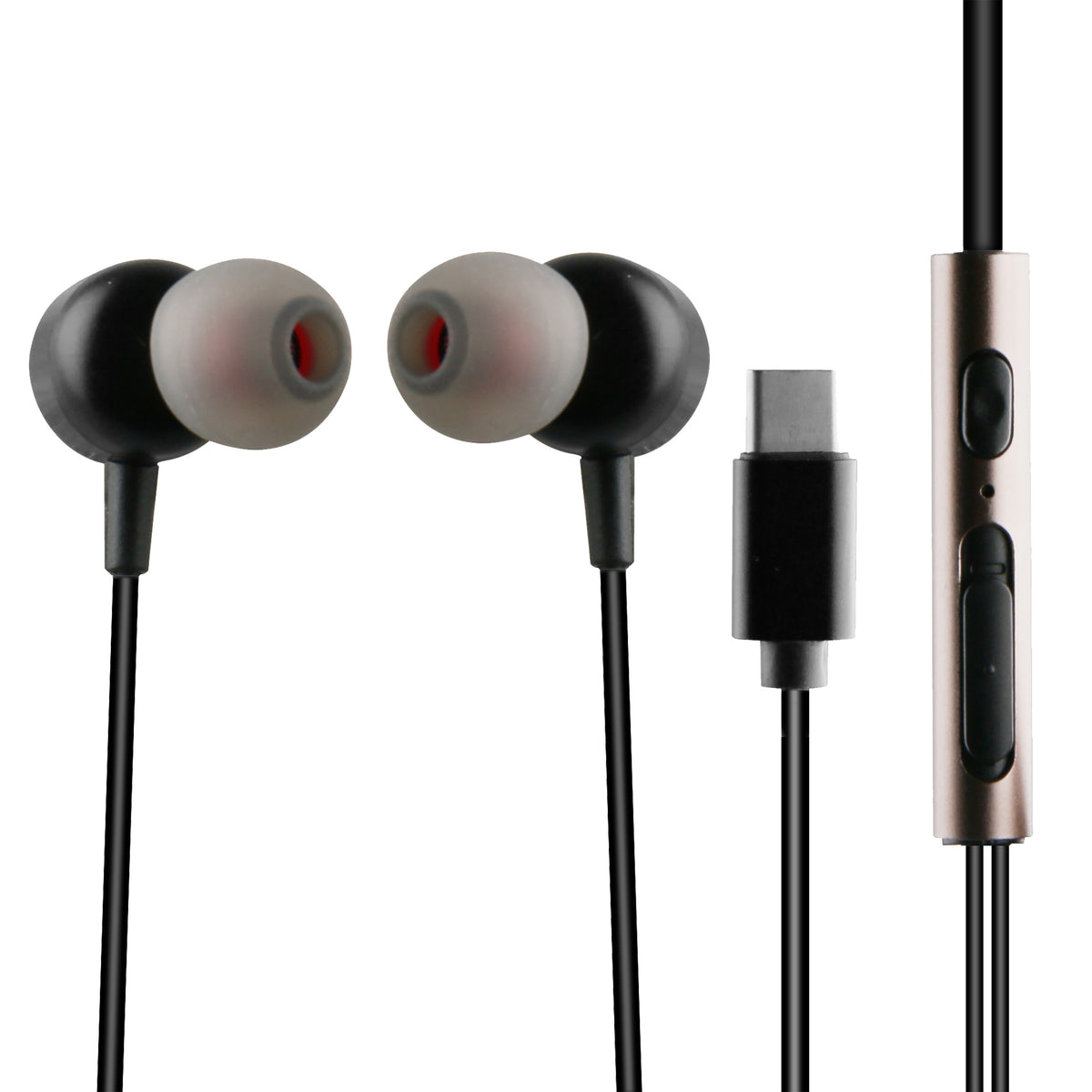 Auriculares muvit m1c usb tipo c negro