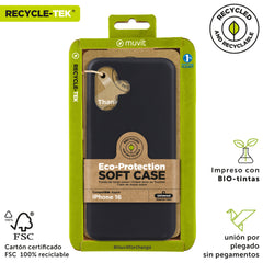 Funda muvit recycletek para apple iphone 16 negra