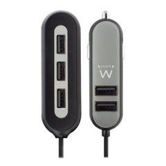 Cargador usb ewent para coche - 5 puertos - 54w