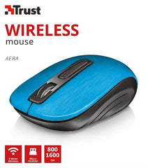 Trust Wireless Mouse Aera - Blue (sensor Optico De 800 - 1.600 Ppp Reales) (Ratón) Trust