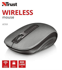 Trust Wireless Mouse Aera - Grey (sensor Optico De 800 - 1.600 Ppp Reales) (Ratón) Trust