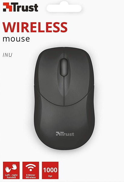 Trust Small Wireless Mouse Inu - Black (sensor Optico De 1.000 Ppp Reales) (Ratón) Trust