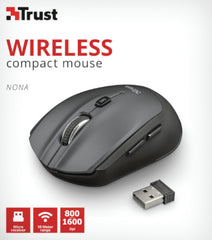 Trust Nona Wireless Compact Mouse Black (sensor Optico De 800 - 1.600 Ppp Reales) (Ratón) Trust