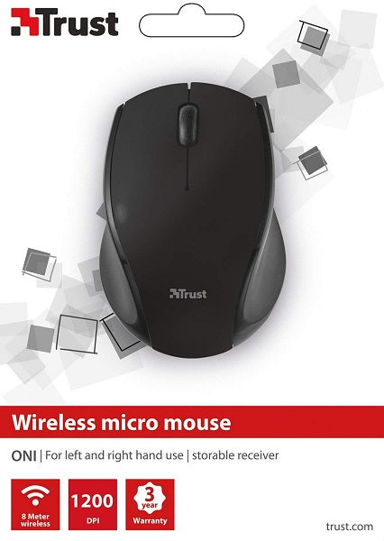 Trust Wireless Micro Mouse Oni - Black (sensor Optico De 1.200 Ppp Reales) (Ratón) Trust