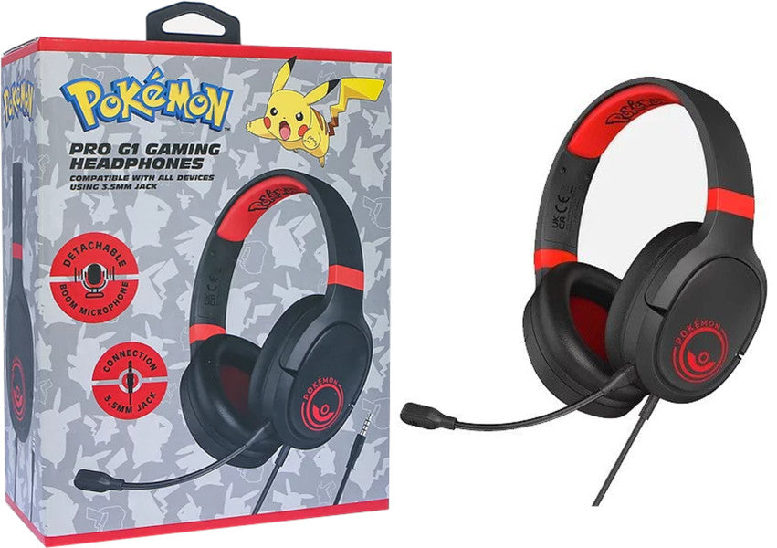 Otl Pro G1 Gaming Headphones Pokemon Pokeball Black/red (negro/rojo) (consolas/tablet/movil/pc) (Auriculares) Otl