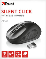 Trust Silent Click Wireless Mouse Primo Black (sensor Optico De 800 - 1.200 Ppp Reales) (Ratón) Trust