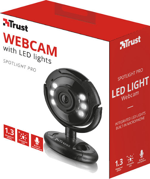 Trust Spotlight Pro Webcam With Led Lights Black (Cámara web) Trust