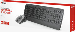 Trust Silent Wireless Black Keyboard & Mouse Tecla 2 Qwerty (Gaming Pack) Trust