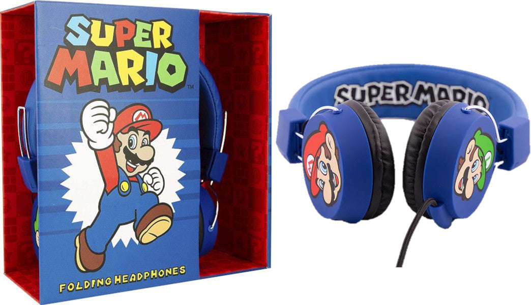 Otl Tween Folding Headphone Super Mario Blue (azul) (switch/movil/tablet/pc) (Auriculares) Otl