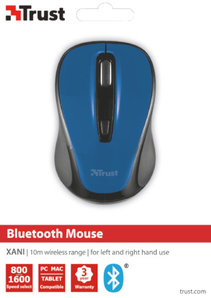 Trust Wireless Mouse Yvi- Blue Brillo (azul) (sensor Optico De 800 - 1.600 Ppp Reales) (Ratón) Trust