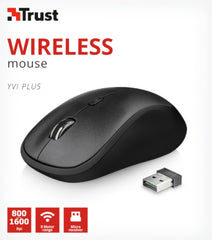 Trust Wireless Mouse Yvi Plus Black (negro) (sensor Optico De 800 - 1.600 Ppp Reales) (Ratón) Trust