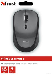 Trust Wireless Mouse Yvi - Black (sensor Optico De 800 - 1.600 Ppp Reales) (Ratón) Trust