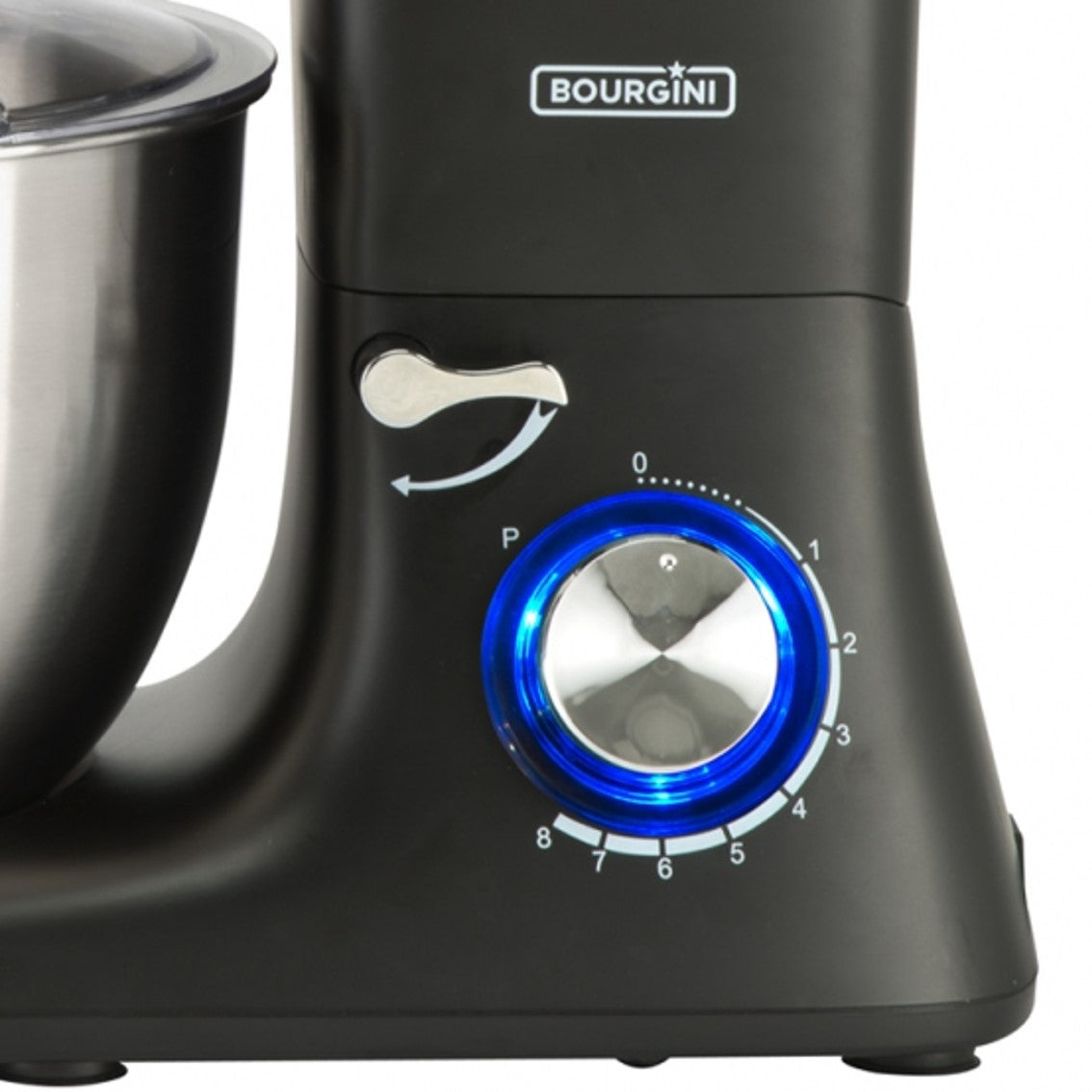 Amasadora bourgini kitchen chef plus 5.52l negra