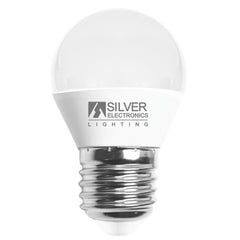 Bombilla led decorativa silver electronics esferica 7w=70w - e27 - 3000k - 620 lm - luz calida - a+