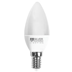 Bombilla led decorativa silver electronic vela 5w=50w - e14 - 3000k - 440 lm - luz calida - a+