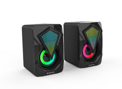 Altavoces gaming denver gas - 500 - 2 x 3w rms - usb - rgb