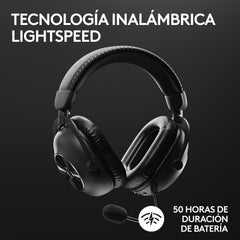 Auriculares gaming logitech g pro x 2 inalámbricos con lightspeed negros