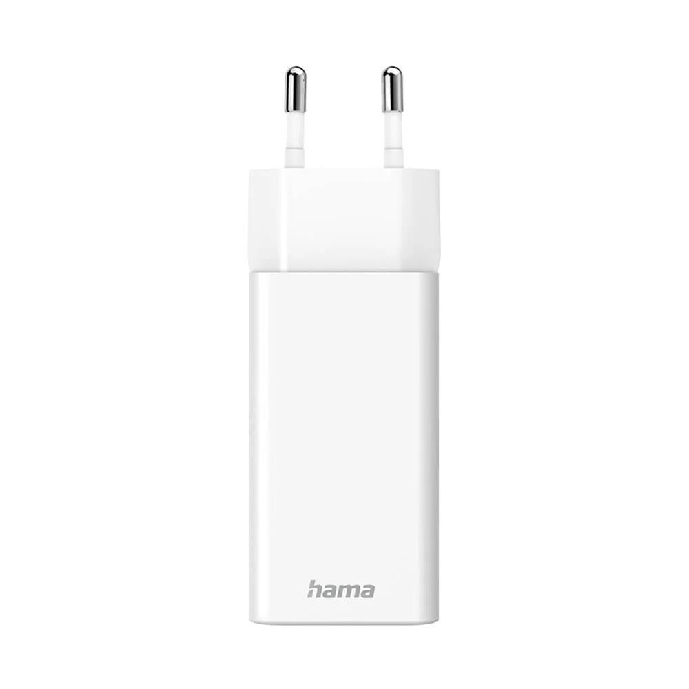 Cargador pared hama gan 65w 1 x usb tipo c 1 x usb tipo a blanco carga rapida