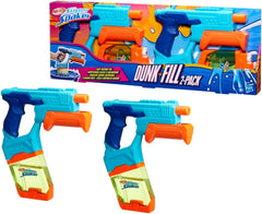 2 pistolas hasbro nerf super soaker dunk fill pk 2