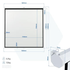 iggual Pantalla manual 4:3 100" 180x180 cm