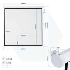 iggual Pantalla manual 4:3 112" 200x200 cm