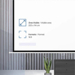 iggual Pantalla manual 16:9 92" 203x114 cm
