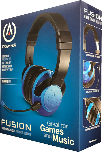 Power A Fusion Wired Gaming Headset Sapphire Fade (ps4/xbone/switch/pc/mac) (PS4 Cascos) Power A