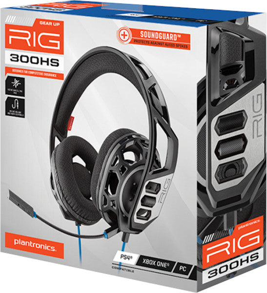 Plantronics Gaming Headset Rig Serie 300 Hs Black (negro) Ps4/xboxone/pc (PS4 Cascos) Nacon