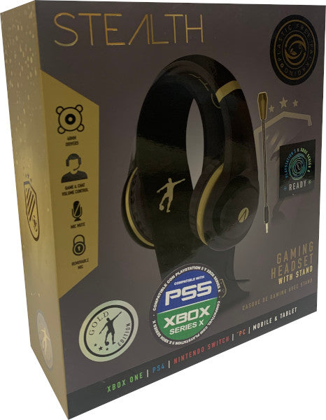 Stealth Gaming Headset With Stand Gold & Black Edition (ps5/ps4/xbx/xbxone/switch/pc/mobile) (PS4 Cascos) Lamee Software