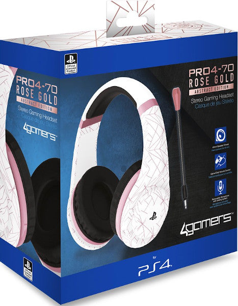 4gamers Stereo Gaming Headset Pro4-70 Rose Gold/white (oficial) (ps5) (PS4 Cascos) 4 Gamers