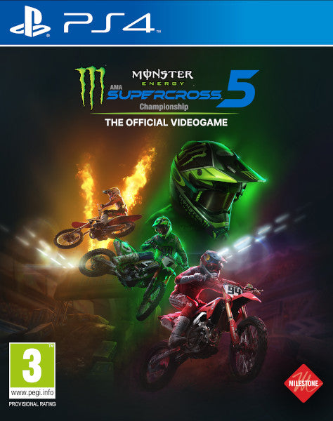 Monster Energy Supercross 5: The Official Videogame Sony Playstation 4 PS4